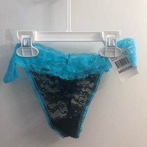 Black and Blue Thong Panty